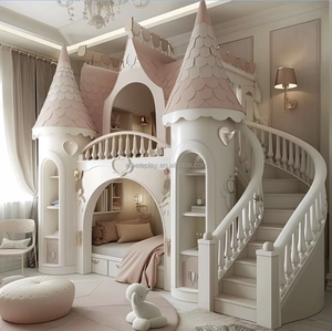 Litera de princesa <span class=keywords><strong>Castillo</strong></span> personalizada, cama bunker, literas rosas de lujo, juego de muebles de dormitorio <span class=keywords><strong>para</strong></span> <span class=keywords><strong>niñas</strong></span> - Product Image 3