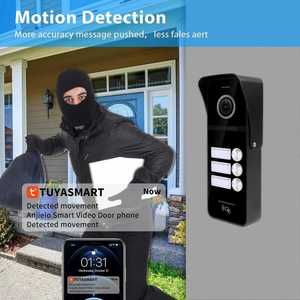 AnjieloSmart - <span class=keywords><strong>Videoportero</strong></span> con Pantalla Táctil de 4 Pulgadas y 1080P, Sistema de Control de Acceso con Detección de Movimiento, Aplicación Tuya, para Habitaciones de Villas - Product Image 3