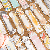 Ensemble de marque-pages Kawaii Pet Box, motifs mignons dessinés à la main, pour la lecture, l'écriture, l'apprentissage et la concentration