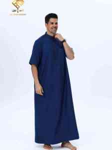 Robe de prière en tissu doux anti-boulochage, dernière collection 2026, robe qatari haut de gamme pour hommes, convient à toutes les occasions - Product Image 4