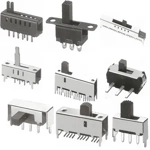 2 Positie Spdt Verticale Schuifschakelaar 8 Pins Schuifschakelaar Mini Maat Aan-Uit 3 Pins Pcb