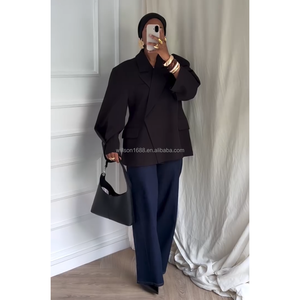 Chaqueta Blazer Larga de Moda para Mujer, Estilo Informal, Transpirable, Lisa, Holgada, Unisex, Estilo Islámico, Nueva Colección Willson 2026 - Product Image 2