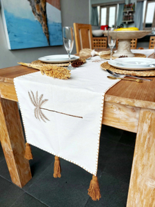 Ensemble de sets de table ronds en jacinthe d'eau, faits à la main, tissés, résistants à la chaleur, sets de table décoratifs naturels pour salle à manger - Product Image 2