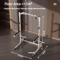 Rack de musculation multifonctionnel professionnel avec cage à squats et barre de traction dorsale pour entraînement de force à domicile, logo personnalisé