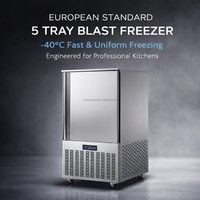 Congelador de Ráfaga de 5 Bandejas Estándar Europeo -40°C ° Equipo Industrial de Congelación Rápida de Alimentos C Rapid Cooling