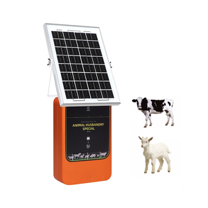 Électrificateur portable à impulsion pour clôture électrique solaire, amplificateur d'énergie pour clôture de ranch alimenté par l'énergie solaire pour animaux de ferme avec sortie 8-12KV - Product Image 1