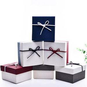 Eco-Friendly Rigid Jewelry Packaging <b>Box</b> for Bracelet Necklace Watch Customizable Wax Coated Paper Bowknot <b>Gift</b> <b>Box</b> Light Luxury - Product Image 4