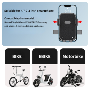 <span class=keywords><strong>Support</strong></span> de <span class=keywords><strong>Téléphone</strong></span> Portable pour Vélo Électrique et Moto, Fixation <span class=keywords><strong>Rétroviseur</strong></span> Flexible pour Navigation - Product Image 5