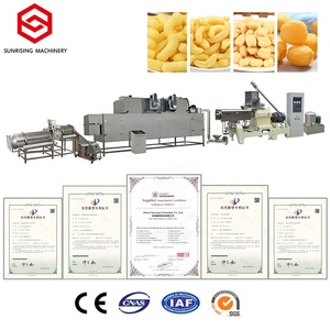 Bonne vente 100 kg/h-1000 kg/h Ligne de production de collations soufflées au maïs extrudé comprenant un mélangeur et des machines à clé de <span class=keywords><strong>four</strong></span> de cuisson - Product Image 2