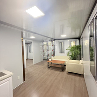 Mini-maison modulaire de luxe moderne en acier, type cabine Apple, extensible, préfabriquée, mobile, en conteneur, avec chambre, pour centre commercial