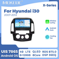 Autoradio Android MEKEDE pour Hyundai I30 FD Elantra Touring 2007 à 2012 avec navigation GPS, sortie AV et faisceau plastique pour aérateurs