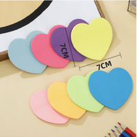 S3315 Bloc-Notes Coeur Style Mignon Coloré Notes Autocollantes Papier Bloc-Notes Autocollant Logo Personnalisé