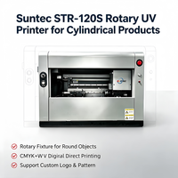 Impresora UV de Alta Precisión Suntec para Botellas, Máquina de Impresión Cilíndrica Digital CMYK+Blanco+Verniz para Impresión de Botellas de Cosméticos y Tazas