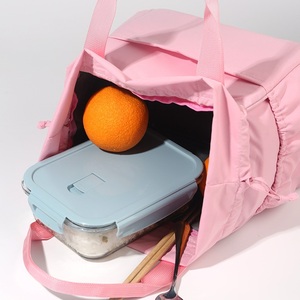 Women Stain-Resistant Tote Cooler <b>Bag</b> Reusable Drawstring Insulated Lunch <b>Bag</b> with Multi-Pockets - Product Image 5