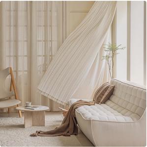 Style japonais haut de gamme rideaux noirs occultants en lin <span class=keywords><strong>transparent</strong></span> cantonnières en coton salon de thé Zen filtre de lumière <span class=keywords><strong>Non</strong></span> <span class=keywords><strong>transparent</strong></span> - Product Image 2