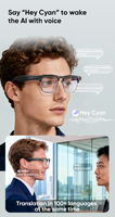 Lunettes Intelligentes Gotodo à Traduction Instantanée IA, Design Barre, GPS, Android, OLED, Plastique, Prise de Photos, Vidéo 1920x1080 pour Réunions