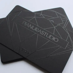 비즈니스 VIP 인사말 웨딩 매트 젖빛 감사합니다 다림질 NFC 인터페이스가있는 RFID 블랙 골드 실버 PVC 카드 - Product Image 4