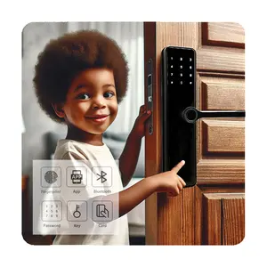 New Arrival Security Bluetooth Enabled TTlock Smart Electronic Door Locks for Wood Doors in Hotels with Memory Card Storage