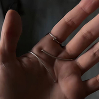 Nouvelle Bague Tendance Unisexe 1 Pièce, Design Niche Irrégulier Plissé, en Alliage, pour Doigt ou Phalange, Bijou pour Quotidien et Soirée