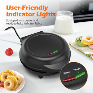 Mini gaufrier électrique avec thermostat réglable 1200W, pour collations pour enfants, fabrication de beignets, fabrication de 7 beignets - Product Image 6