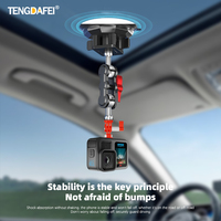 Support de téléphone universel antidérapant en alliage d'aluminium et TPU pour voiture, fixation par ventouse, pour caméra d'action, compatible iPhone, charge 25 kg, rotation 360°, antichoc
