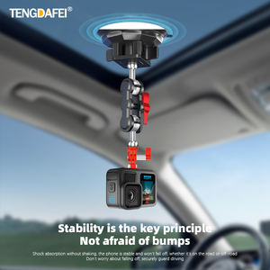 Support de téléphone universel antidérapant en alliage d'aluminium et TPU pour voiture, fixation par ventouse, pour caméra d'action, compatible iPhone, charge 25 kg, rotation 360°, antichoc - Product Image 4