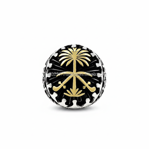 925K Silver Art Design Saudi Arabia Palm Tree Sword <b>Men</b> <b>Ring</b> - Product Image 2