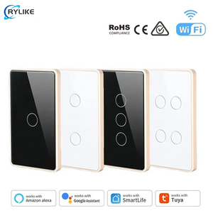 SAA Approval US AU Standard Tempered Glass Panel <strong>Zigbee</strong> Smart <strong>Switch</strong> 2 Gang 1 Way / 2 Way Work with HomeKit and Home Assistant - Product Image 3