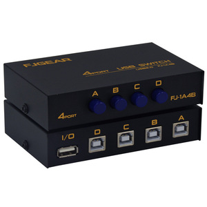 Fjgear 4 Port <b>Usb</b> <b>Switch</b> Fj-1a4b Manual Shared Printer For Computer Kvm - Product Image 3