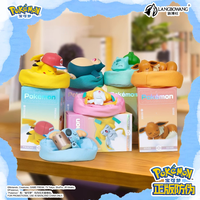 LANGBOWANG Offizielle PKM Schlafpositionen-Serie Blind Box PKC Snorlax PVC Sammelfiguren Niedliche Auto- und Schreibtisch-Deko Anime