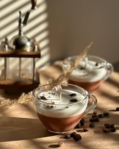 AIKUN Holiday Candles Organic Plant Soy Wax <b>Teacup</b> Shaped Dried Flower Scented Candles for Christmas - Product Image 5