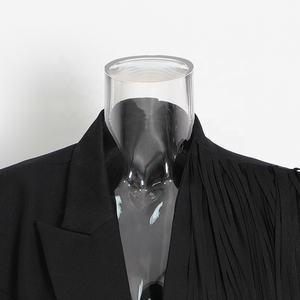 2025 nouveau Design industrie lourde à manches longues gland asymétrique automne col en v mince mi-long costume <span class=keywords><strong>Blazer</strong></span> femme 2023 - Product Image 3