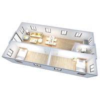 Maison mobile compacte 3 chambres, maisons préfabriquées pliantes 30ft 40ft, maison conteneur extensible de luxe, habitation résidentielle