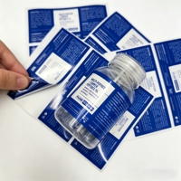 Autocollants en vinyle imperméables de haute qualité pour peptides, étiquettes de flacons de 2 ml, 10 ml, 15 ml pour poudre de peptides
