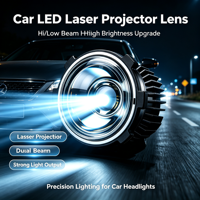 Lentille de projecteur Bi-LED 3 pouces 60W haute puissance pour phare de voiture, anti-éblouissement, faisceau uniforme pour mise à niveau H4 H7 9005