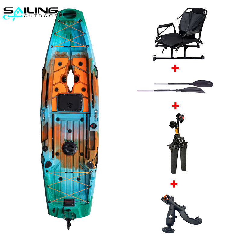 Kayak + 1fin drive + 1 chaise pivotante + 1 pagaie + 1rod holder