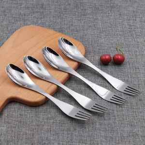 Hot Sale Gold Leaf Stainless Steel Fruit Fork and <b>Coffee</b> Spoon Flatware <b>Set</b> for <b>Gifts</b> - Product Image 4