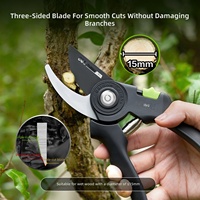 Deli Garden Fruitplukkenscharen Tuinbouwschaar Tuin Boomgaard Dubbelzijdig Teflon Antislip Snoeischaren DL-YL0003