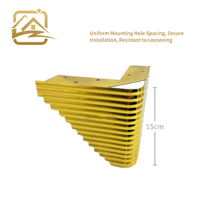 Wholesale Furniture <b>Leg</b> Factory Suppliers Luxury 15cm Golden Golden Decorative Metal Triangle <b>Sofa</b> <b>Leg</b> For Hotel Cabinet Bed - Product Image 3