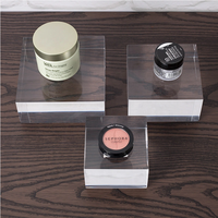 Bloc de présentation de cube en acrylique solide clair personnalisé HUISEN pour bijoux/diamant