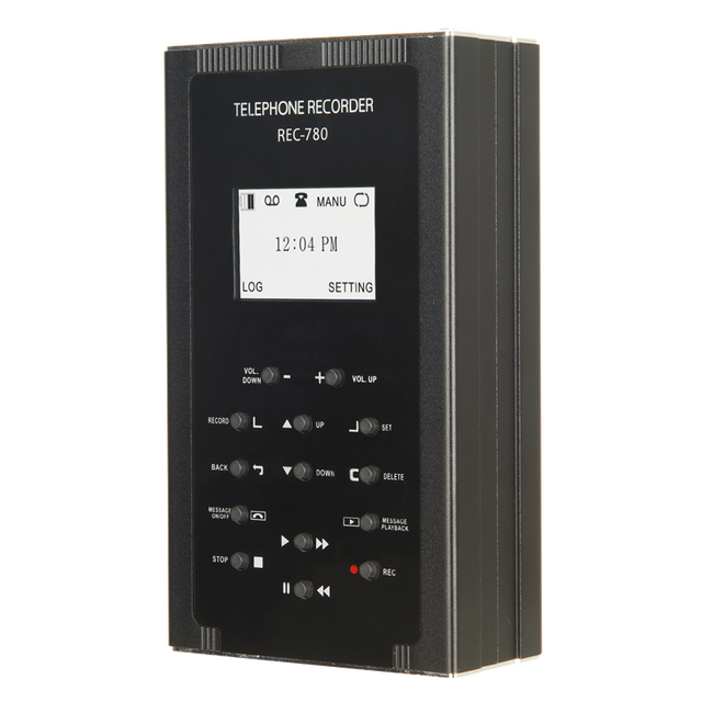 Analog Digital IP Telephone Line Recorder RJ11/RJ12 Connector WAV/WMA Recording USB 2.0 Zinc Alloy Date Time Stamp Recording