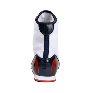 Chaussures de lutte et de boxe Coexistence noires, rouges et blanches pour hommes, avec empeigne en mesh et semelle en caoutchouc, toutes saisons - Product Image 3