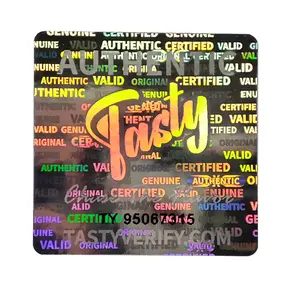 Custom 3D VOID Security Hologram Sticker Roll PET Material VOID Holographic Serial Number Label Customizable Seal