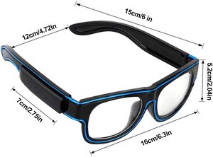 <span class=keywords><strong>Gafas</strong></span> <span class=keywords><strong>de</strong></span> Sol LED Recargables por USB <span class=keywords><strong>Neon</strong></span>-Glo, 3 Modos <span class=keywords><strong>de</strong></span> Iluminación, <span class=keywords><strong>Gafas</strong></span> Luminosas Portátiles para Año Nuevo, Ramadán, Graduación - Product Image 5