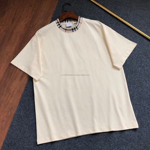 Camiseta de manga corta BUR Fashion Casual Summer 100% algodón, clásica, básica, holgada, color morado, para hombre. - Product Image 3