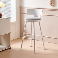 Chaise de bar moderne en métal empilable, légère, durable et écologique avec pieds en fer pour usage commercial à la maison, au bureau et à l'hôtel