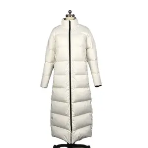 Womens Bông Xuống Mùa Đông Dài Lạnh Thời Tiết Áo Jacket Và Áo Khoác Mô Hình Với Đứng Cổ Áo