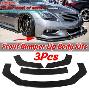 3 piezas de difusor divisor de parachoques delantero universal para Infiniti Q50 Q60 Q70 G25 G37, para AUDI A3 A4 A6 A8 Q3 Q5 Q7 RS5 RS6 RS7 - Product Image 1