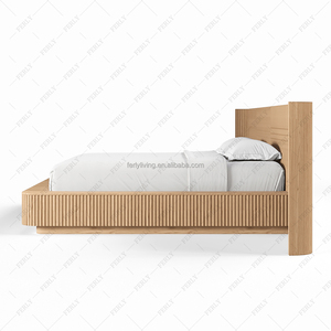 FERLY New Customization Luxury American Modern Classic Home Hotel Solid Wood Bedroom <b>Platform</b> <b>Bed</b> Extended FL24BN098-5 <b>Double</b> Be - Product Image 2
