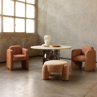 Chaises de salle à manger modernes et organiques, chaise de salle à manger en bois de luxe pour hôtel et restaurant, avec accoudoirs, chaise d'appoint en forme de tonneau pour table à manger
